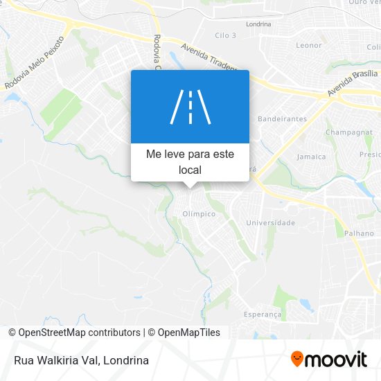 Rua Walkiria Val mapa