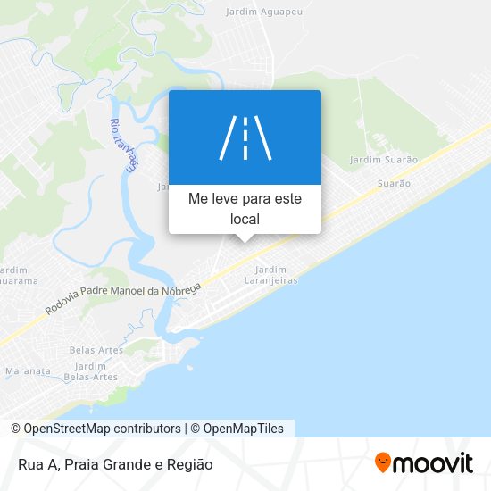 Rua A mapa