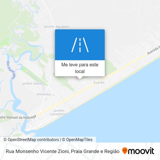 Rua Monsenho Vicente Zioni mapa