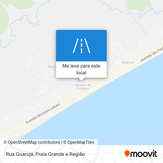 Rua Guarujá mapa