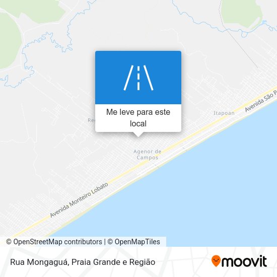 Rua Mongaguá mapa