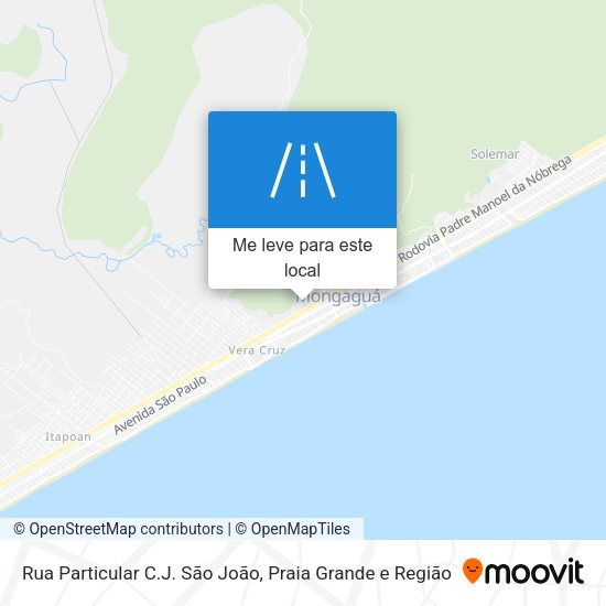 Rua Particular C.J. São João mapa