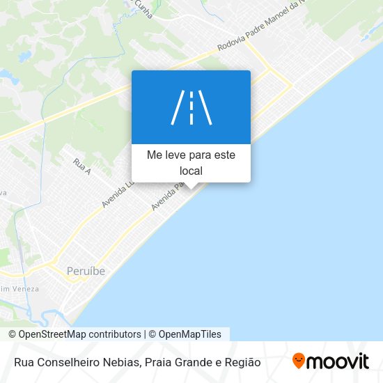 Rua Conselheiro Nebias mapa