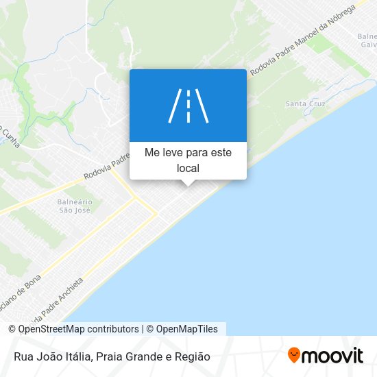 Rua João Itália mapa