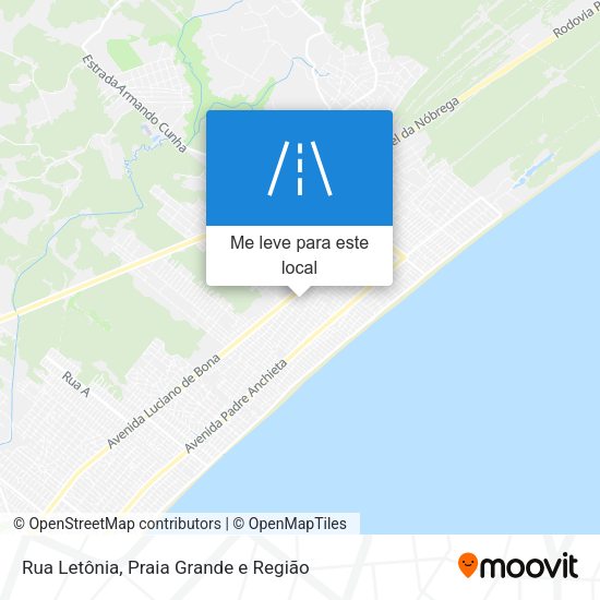 Rua Letônia mapa