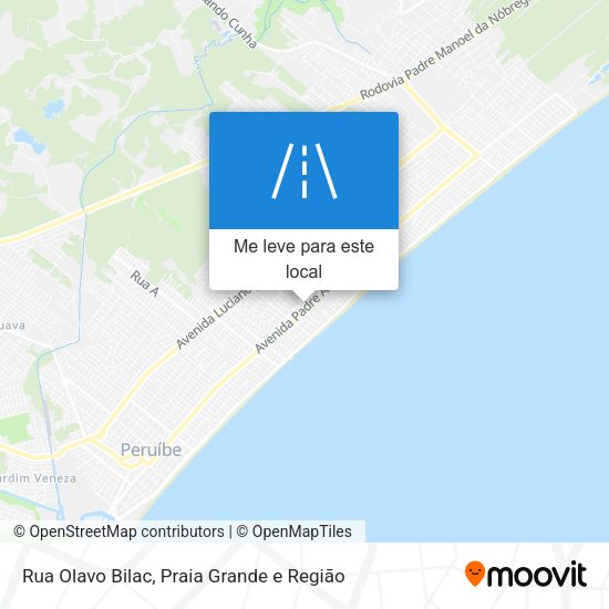 Rua Olavo Bilac mapa
