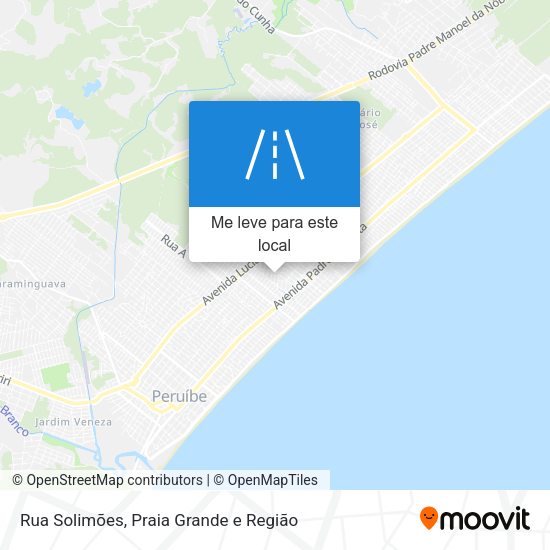 Rua Solimões mapa