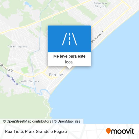 Rua Tietê mapa