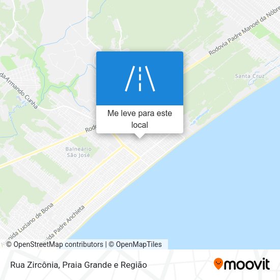 Rua Zircônia mapa