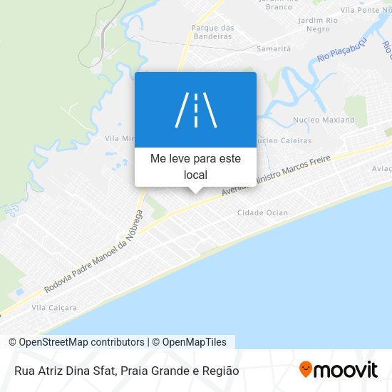Rua Atriz Dina Sfat mapa
