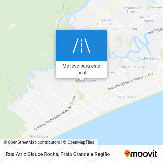 Rua Atriz Glauce Rocha mapa