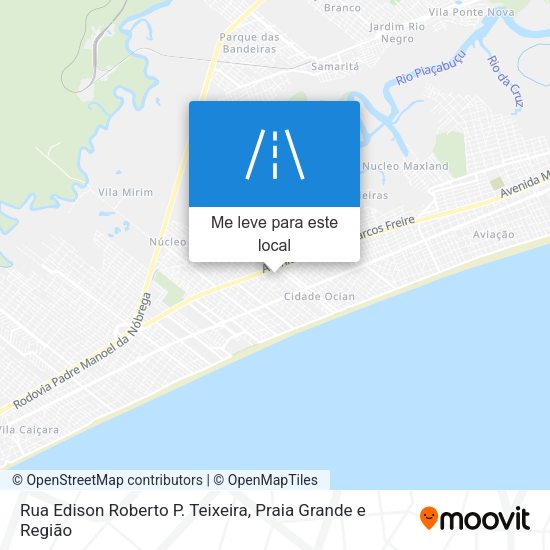 Rua Edison Roberto P. Teixeira mapa