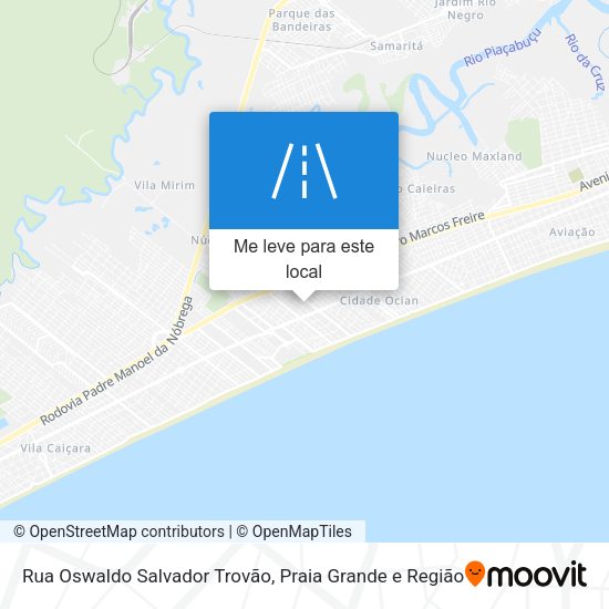 Rua Oswaldo Salvador Trovão mapa