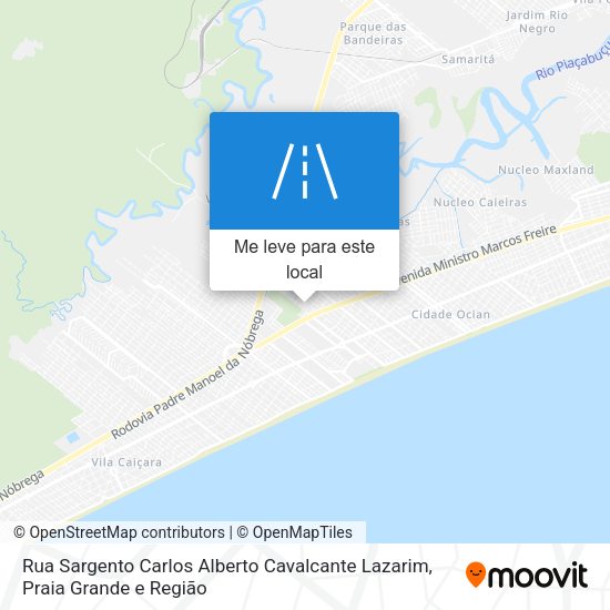 Rua Sargento Carlos Alberto Cavalcante Lazarim mapa