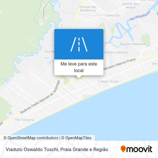 Viaduto Oswaldo Toschi mapa