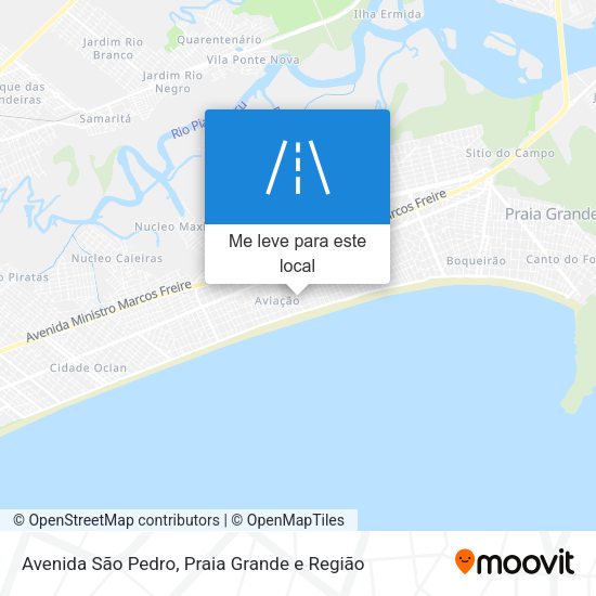 Avenida São Pedro mapa