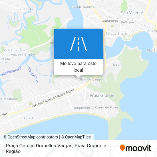Praça Getúlio Dornelles Vargas mapa