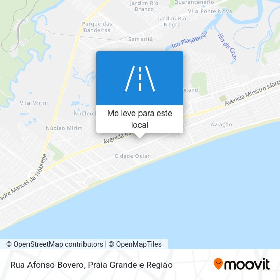 Rua Afonso Bovero mapa