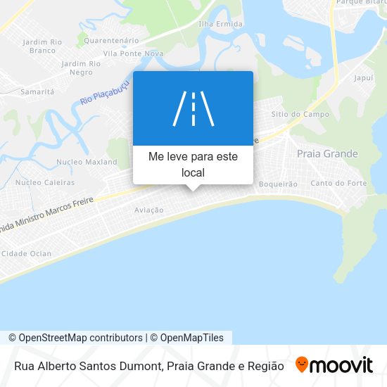 Rua Alberto Santos Dumont mapa