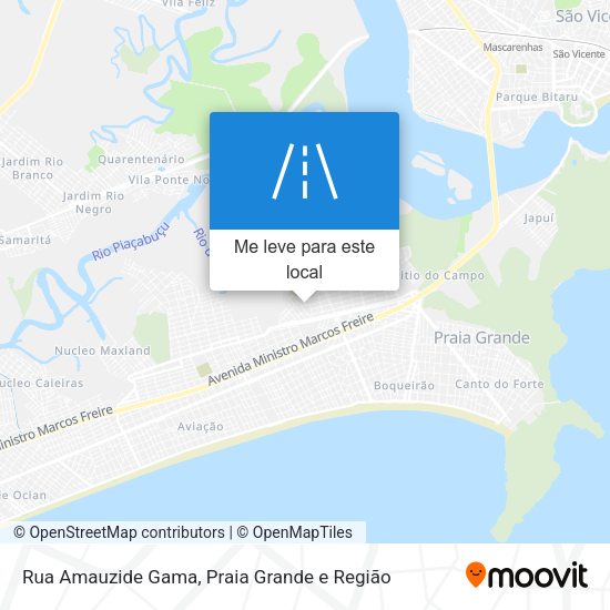 Rua Amauzide Gama mapa