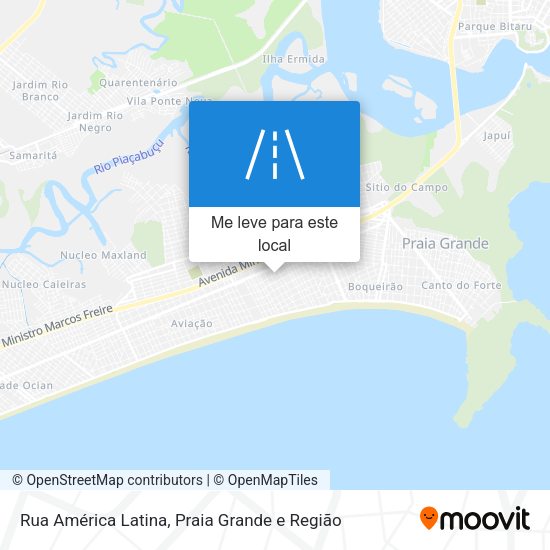 Rua América Latina mapa