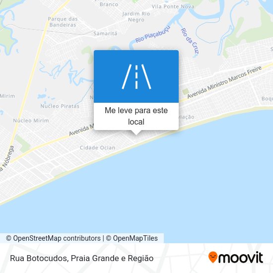 Rua Botocudos mapa