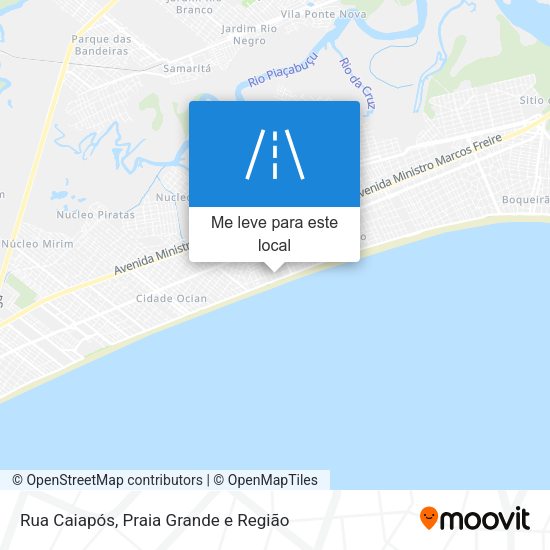 Rua Caiapós mapa