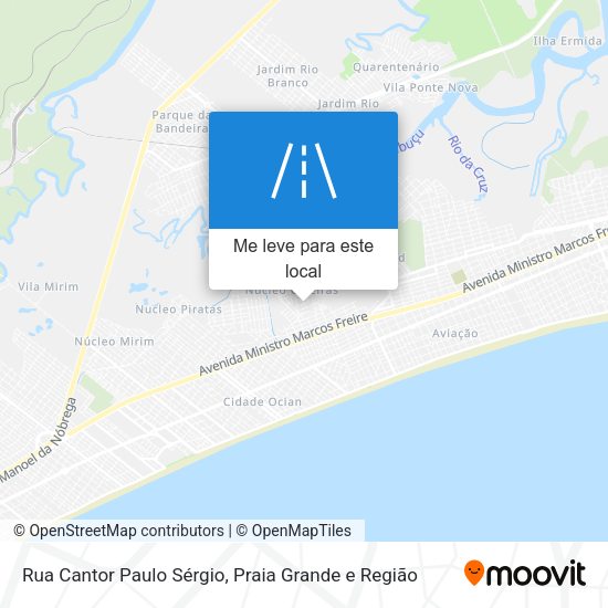 Rua Cantor Paulo Sérgio mapa