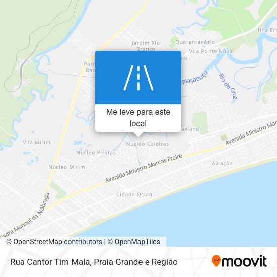 Rua Cantor Tim Maia mapa