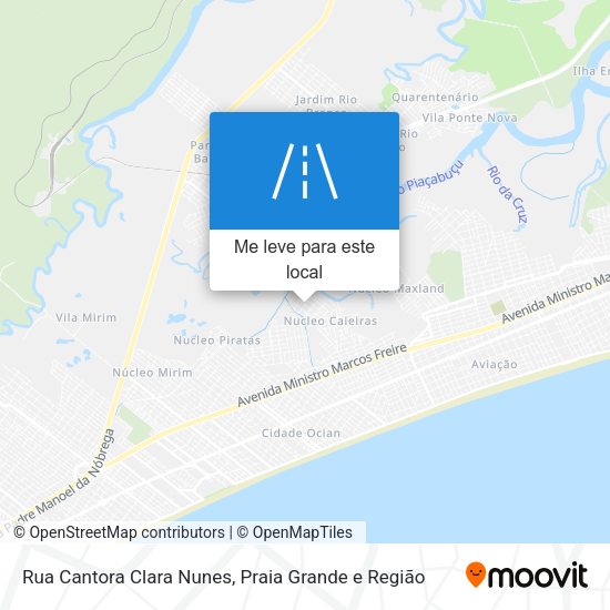 Rua Cantora Clara Nunes mapa
