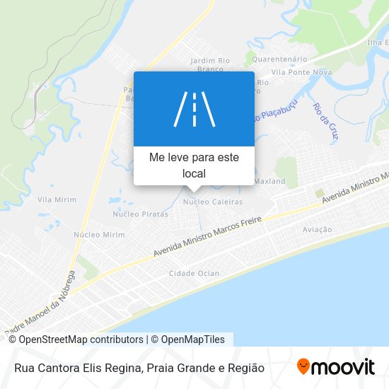 Rua Cantora Elis Regina mapa