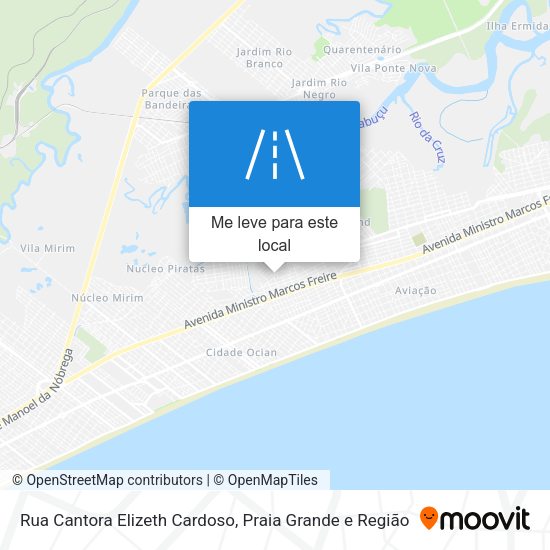Rua Cantora Elizeth Cardoso mapa
