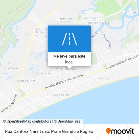 Rua Cantora Nara Leão mapa