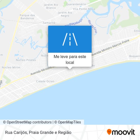 Rua Carijós mapa