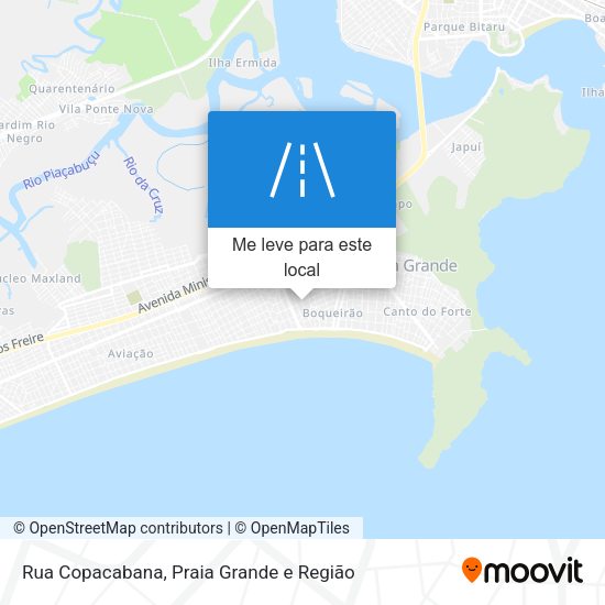Rua Copacabana mapa