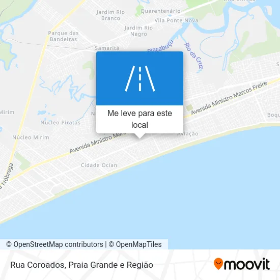 Rua Coroados mapa