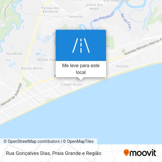 Rua Gonçalves Dias mapa