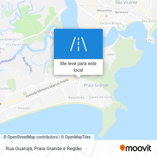 Rua Guarujá mapa