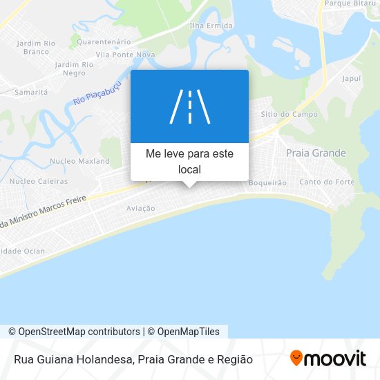 Rua Guiana Holandesa mapa