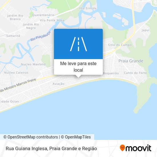 Rua Guiana Inglesa mapa