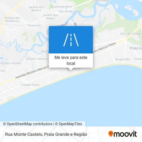 Rua Monte Castelo mapa