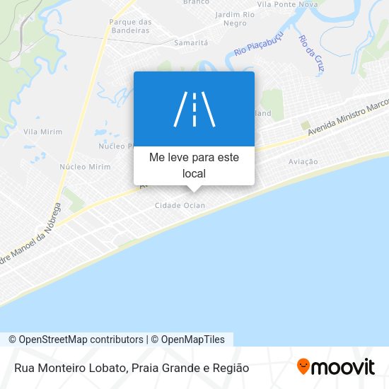 Rua Monteiro Lobato mapa