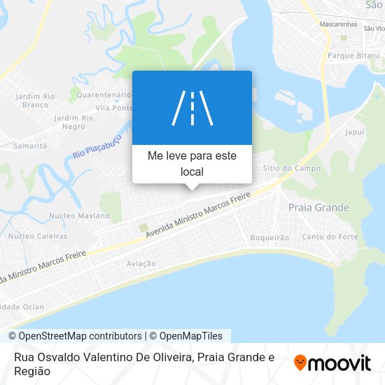 Rua Osvaldo Valentino De Oliveira mapa