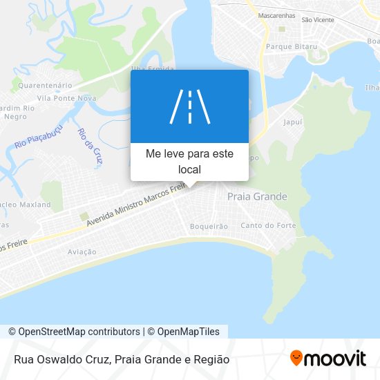 Rua Oswaldo Cruz mapa