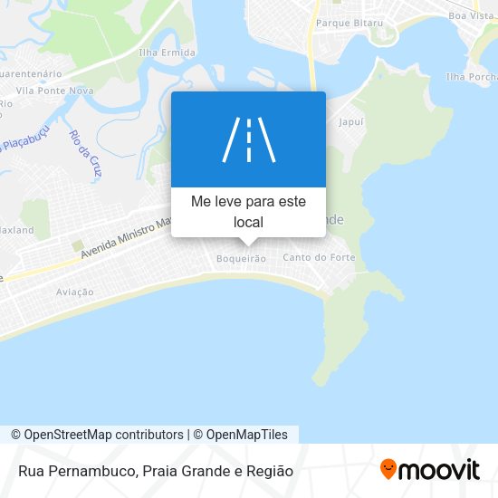 Rua Pernambuco mapa