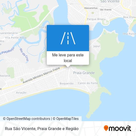 Rua São Vicente mapa