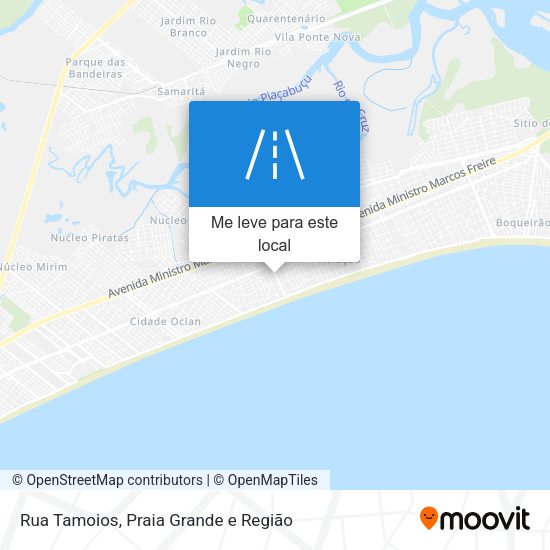 Rua Tamoios mapa
