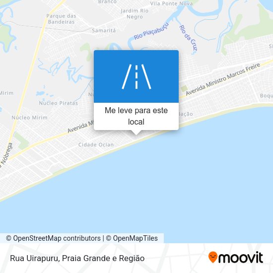 Rua Uirapuru mapa