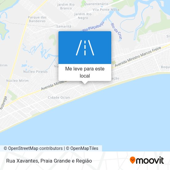 Rua Xavantes mapa