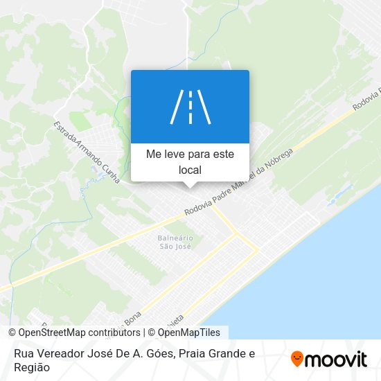 Rua Vereador José De A. Góes mapa